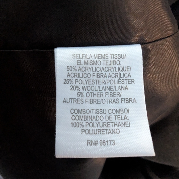 W by Worth Multicolor Striped Pea Coat - Picture 10 of 11